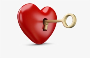 Heart Key Transparent Png - Heart With Key Png #3309795