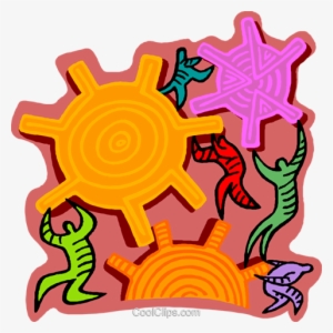 Moving The Gears Of Production Royalty Free Vector - Human #3311303