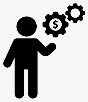 Man With Money Gears Vector - Icono Tuerca En Color #3311537