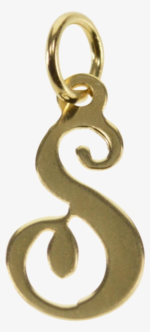 14k S Swirl Letter Initial Monogram Charm/pendant Yellow - Pendant #3312033