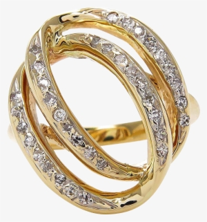 Estate Large 0.50ctw Diamond Fashion Dinner Swirl 14k #3312052