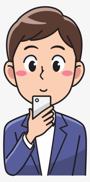 This Free Icons Png Design Of Man Using A Smartphone #3313934