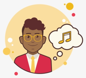 Man With Musical Note Icon - Icon #3314341