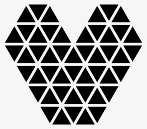 Heart Made Of Small Triangular Shapes Comments - Heart Made Out Of Shapes #3315308