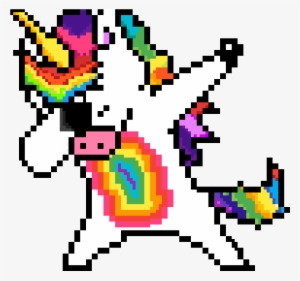Dabbing Unicorn - Pixel Art A Imprimer #3317051