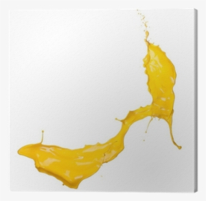 Isolated Shot Of Yellow Paint Splash On White Background - Painting #3317583