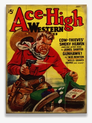Ace-high Western Pulp Fiction Series Sign - Ace-high Western Sign #3318097