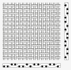 Crossed Waved Wire Mesh - Circle #3318114