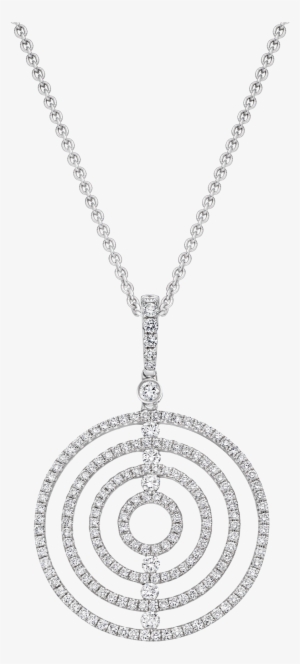 Saturn Diamond Pendant In White Gold - Pendant #3319601