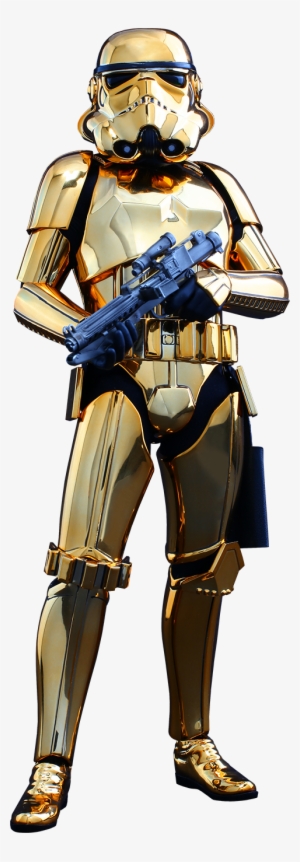 Hot Toys Stormtrooper Gold Chrome Version Sixth Scale - Star Wars Gold Stormtrooper #3323631