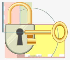 Lock And Key, Pad Lock Royalty Free Vector Clip Art - Circle #3323732