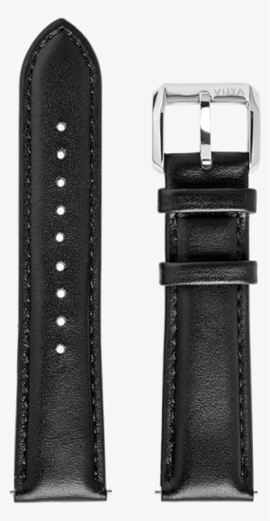 Watch Strap Leather Smooth Black 20mm - Watch Strap Png #3323896