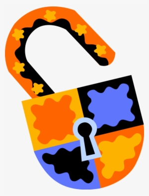 Vector Illustration Of Padlock Lock Mechanical Security #3323978