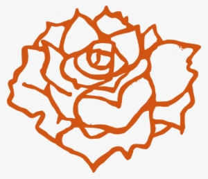 Burnt Orange Rose - Black And White Rose Clip Art #3327260