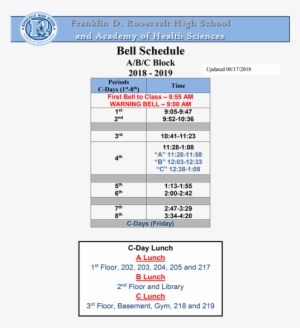 A B Schedule - Sanger High School Bell Schedule 2018 #3330762