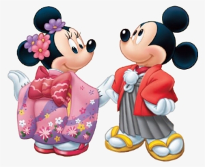 Disney Bound Car, Disney,mickey ,minnie Svg, Dxf, Png, - Japanese Mickey And Minnie #3332178
