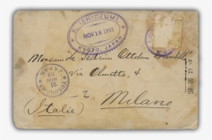 Postcard From Japan To Italy Dated 1903 Sadly Missing - Envelope #3333167