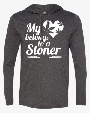 Heart Stoner Mens T-shirt Hoodie - Crew Neck #3333507