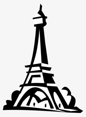 Vector Illustration Of Eiffel Tower On Champ De Mars - Torre Da França Vetor #3334974