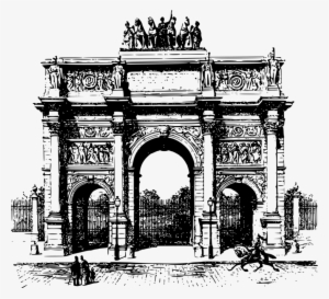 Arc De Triomphe Du Carrousel Eiffel Tower Arch Of Titus - Arc De Triomphe Clipart #3335330