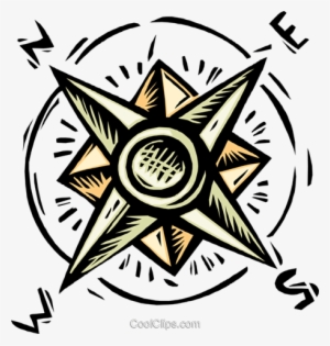 Compass Royalty Free Vector Clip Art Illustration - Navigation Clipart #3335492