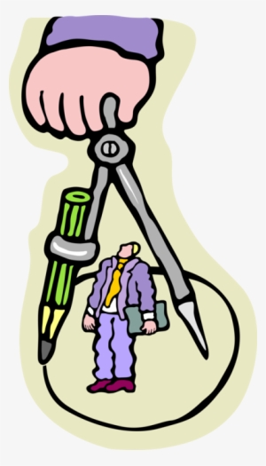 Vector Illustration Of Businessman Encircled By Hand #3335754