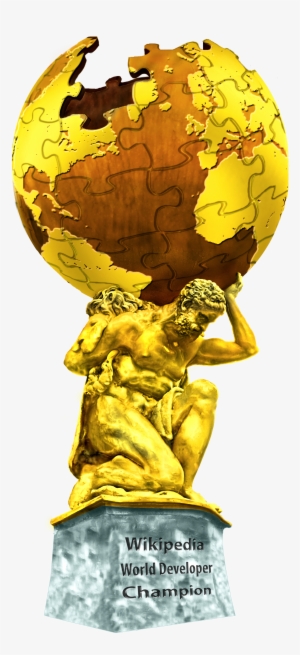 Atlas Trophy Bronze - Man Holding The World Png #3335881