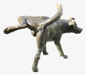 Bronze Peeing Dog With Testicles And Penis - Penis Png #3335927