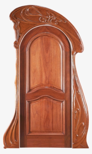 Mahogany Single Exterior Wood Door Casing 2 With P85 - Home Door #3335947