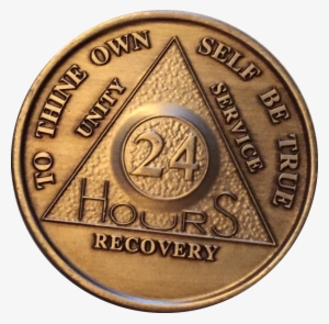 24 Hours Aa Medallion Bronze Alcoholics Anonymous Sobriety #3336069