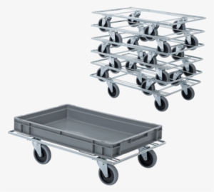 Small Wire Dolly - Helge Nyberg Drahtwagen Groß 1 Etage 82x61cm Silber #3336612