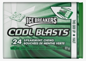 Ice Breakers Cool Blasts Spearmint Chews - Ice Breakers Cool Blasts, 24 Peppermint Chews #3336636