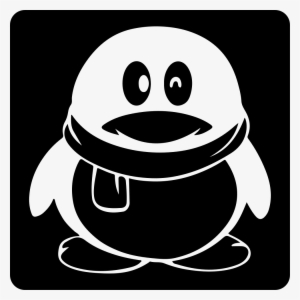 Qq Social Logo Of A Penguin Comments - Qq Transparent White Icon Png #3337027