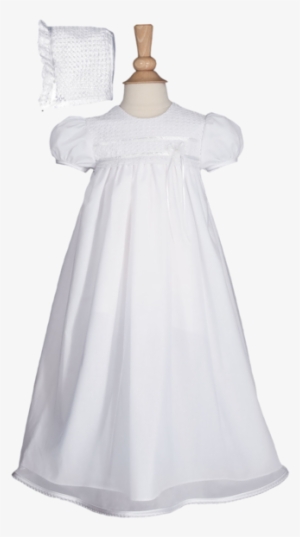 Handmade Cotton Baptism Dress W - Christening Dresses For Baby #3337639