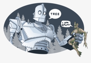 Iron Giant And Groot Crossover Shirt - Iron Giant And Groot #3338175