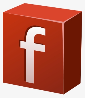Facebook Icon Social Media Button - รูป Facebook สี แดง #3339170