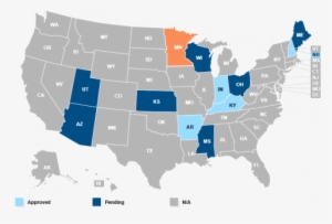 This Kaiser Family Foundation Map Shows The Approved - Medicaid Work Requirements Map Of States #3340062