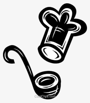 Ladle And Chefs Hat Royalty Free Vector Clip Art Illustration - Clip Art #3343406