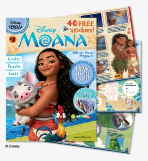 Disney Magazines - Disney Moana Magazine Sticker Page #3344355