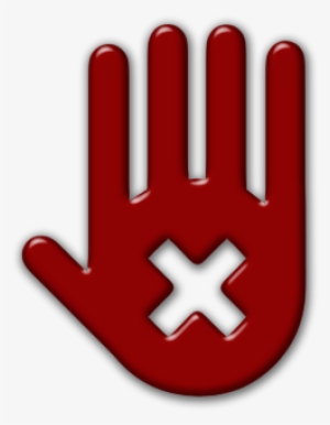 095726 Simple Red Glossy Icon Signs Hand No2 - Say No Icon Png #3344934