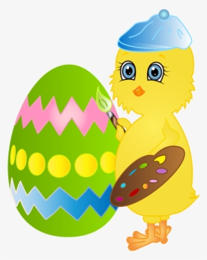 Easter Clipart Chicken - Chicken Painting Easter Egg #3345957