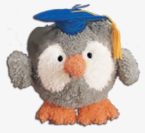 Gund Graduation Musical Plush Gray Owl Wearing Blue - Graduation Ceremony #3346266