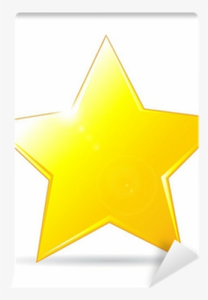 Golden Star Icon On White Background Wall Mural • Pixers® - Sign #3347079
