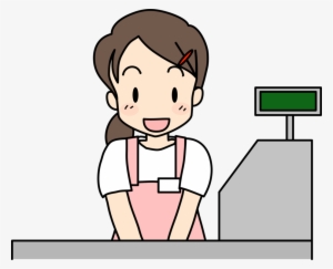 Cashier Boy Drawing Retail Clerk - Clerk Clipart #3348865