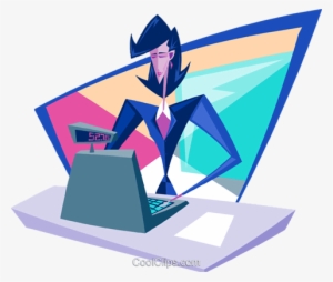 Business Woman Cashier Royalty Free Vector Clip Art - Illustration #3349161