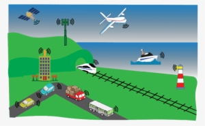 Illustration Of Smart Transportation - Intelligent Transportation System #3350373