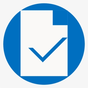 Vector Icon Of Blue Checkmark On White Document - Receipt Icon Blue Png #3350493