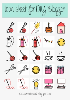 Free Digital Diy Blogger Icon Sheet - Clip Art #3350938