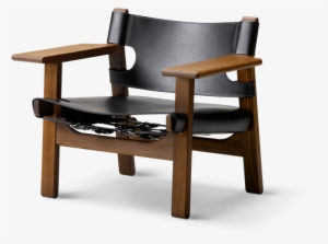 Spanish Chair - Spanish Chair - Smoked Oiled Oak, Natural Leather #3351483