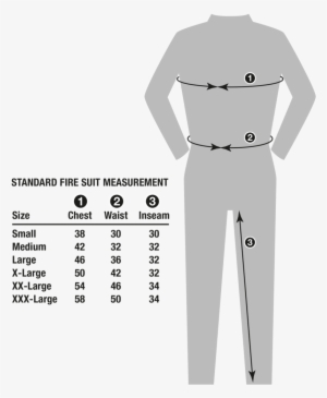 Firesuit Diagram Measurements - Portable Network Graphics #3351632
